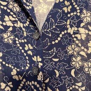 Lauren Ralph Lauren Navy and Cream Floral Maxi Dress